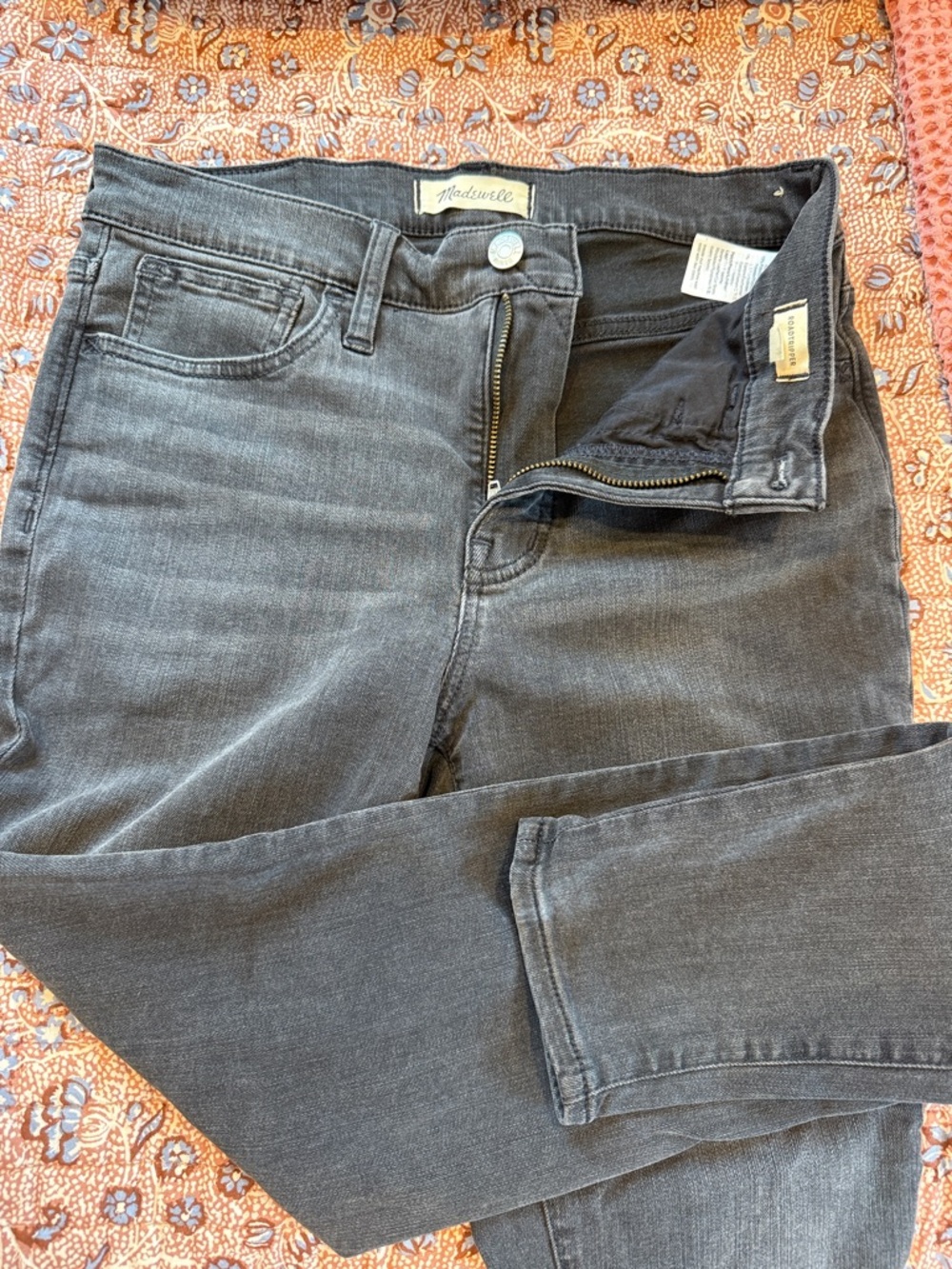 Madewell Roadtripper Charcoal Skinny Jeans